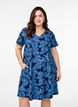 Korte a-lijn jurk met bloemenprint, Blauw, Model image number 0