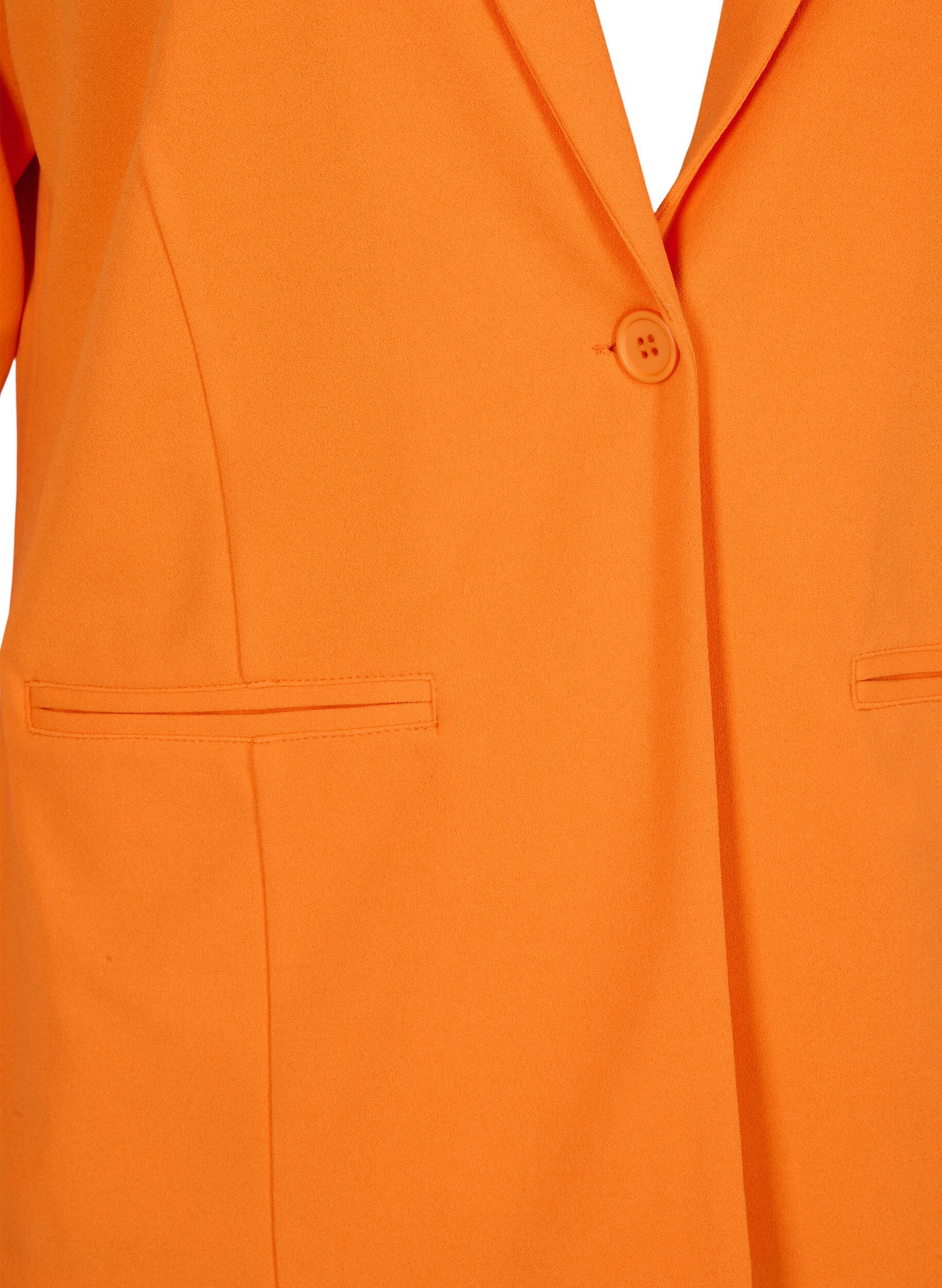 Zizzi Blazer &agrave; poches, Vibrant Orange, Packshot image number 2
