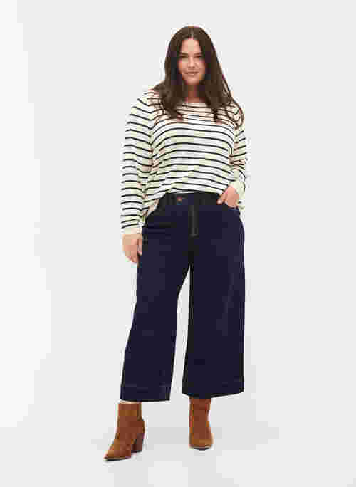 Cropped jeans met flare
