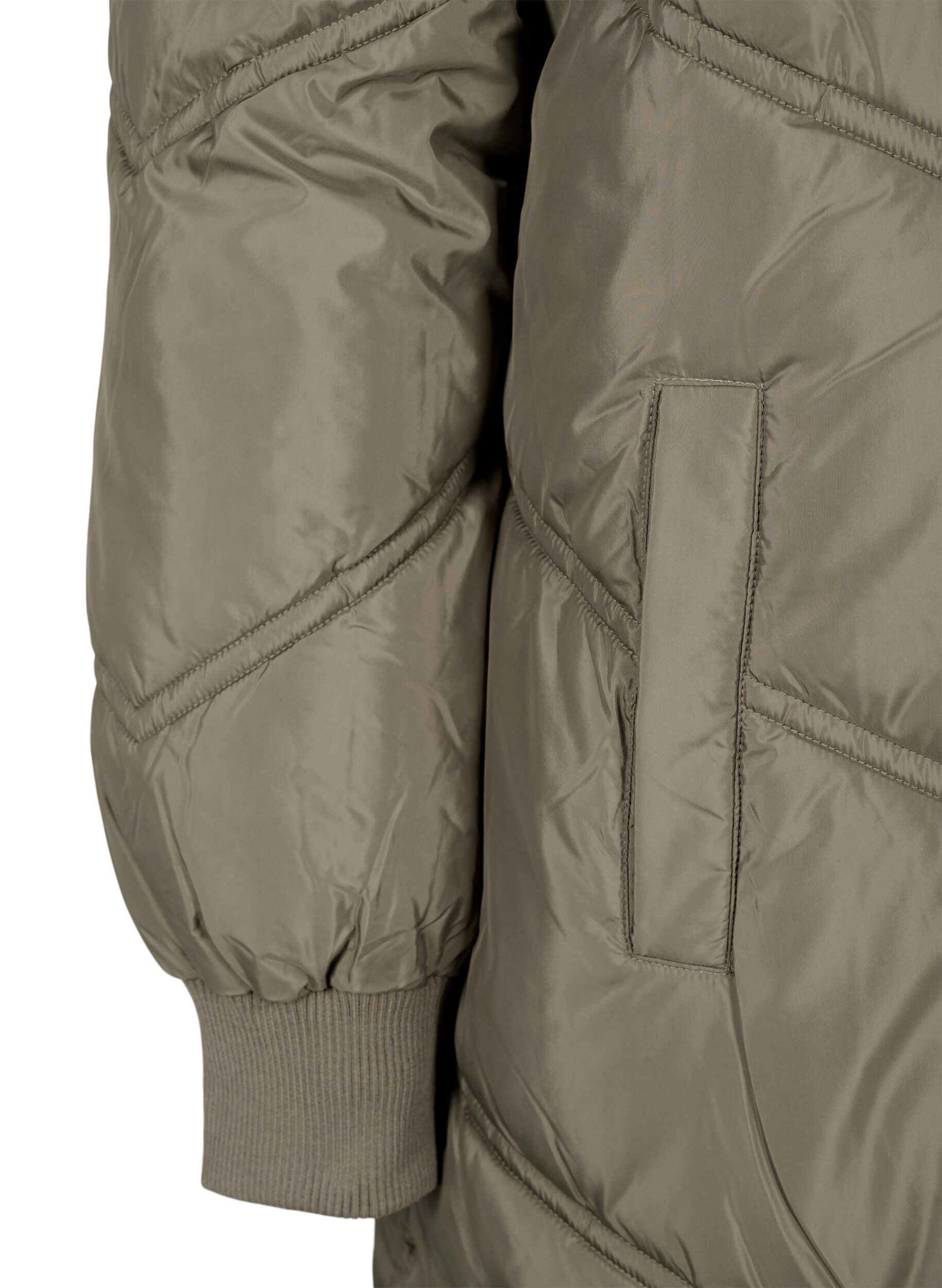 ZizziLange puffer winterjas, Bungee Cord , Packshot image number 3