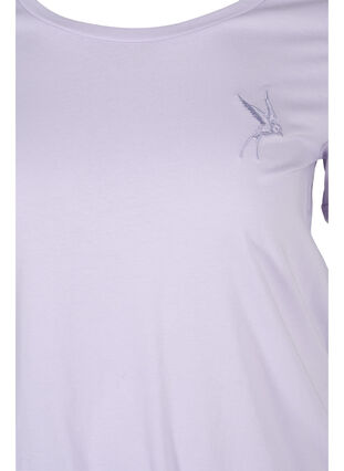 T-shirt en coton à manches courtes avec imprimé, Thistle Bird, Packshot image number 2