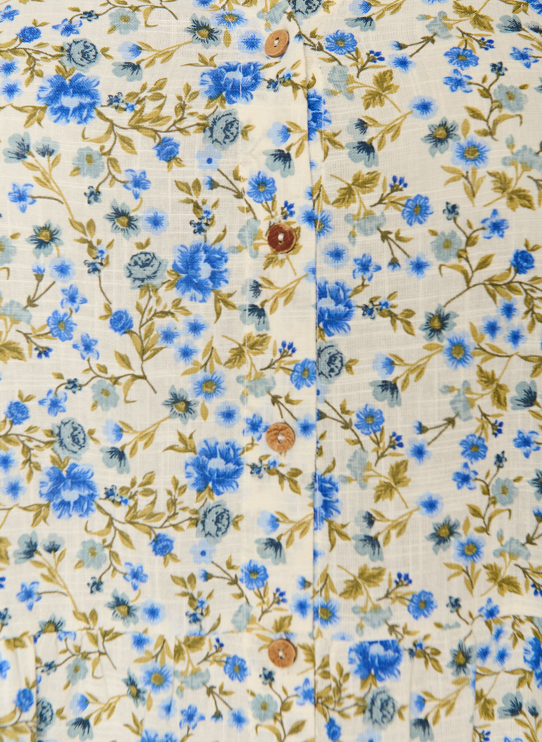 ZizziRobe midi en coton avec imprim&eacute; floral, Bleu, Packshot image number 2