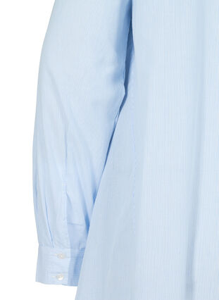 Chemise en coton à rayures et volants, Blue Stripe, Packshot image number 3