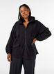 Teddyjack met capuchon en ritssluiting, Zwart, Model image number 0