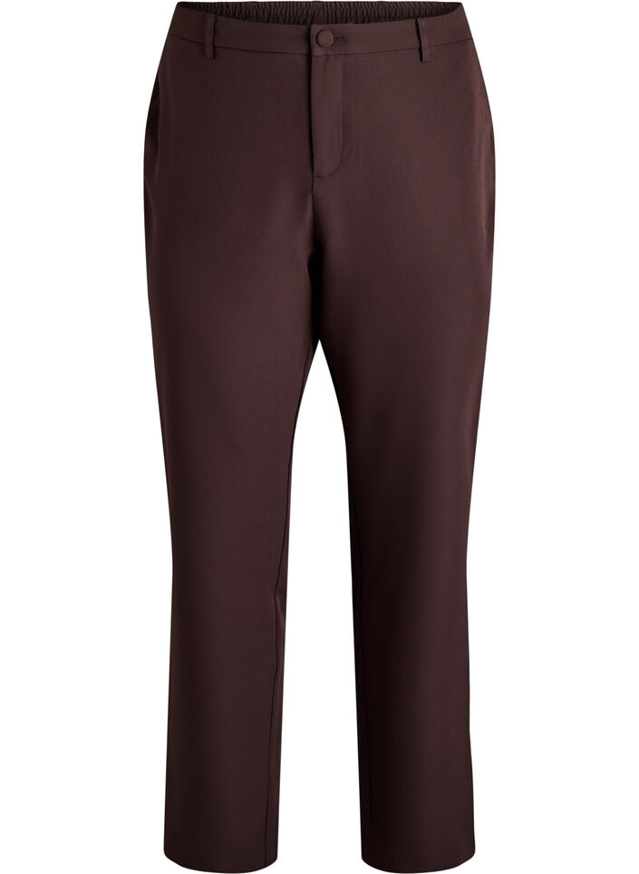 Broek met zakken en rechte pijpen, Bruin, Packshot image number 0
