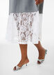Robe T-shirt ample avec bordure en dentelle, Gris, Model image number 2