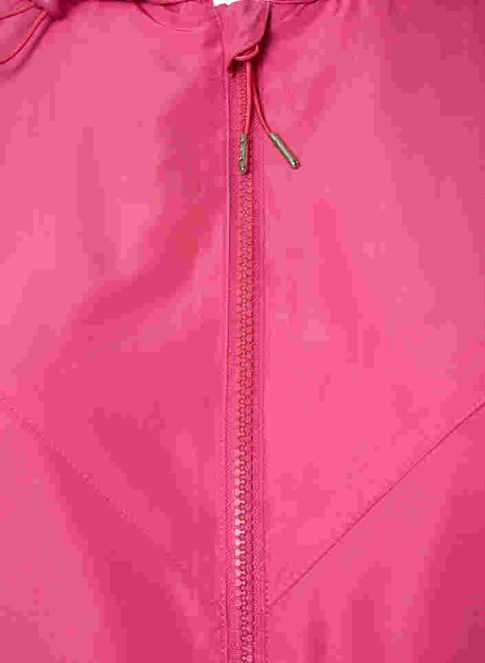 Korte jas met capuchon en verstelbare onderkant, Hot Pink, Packshot image number 1