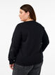Sweatshirt met geborduurde uitsneden, Black, Model image number 1