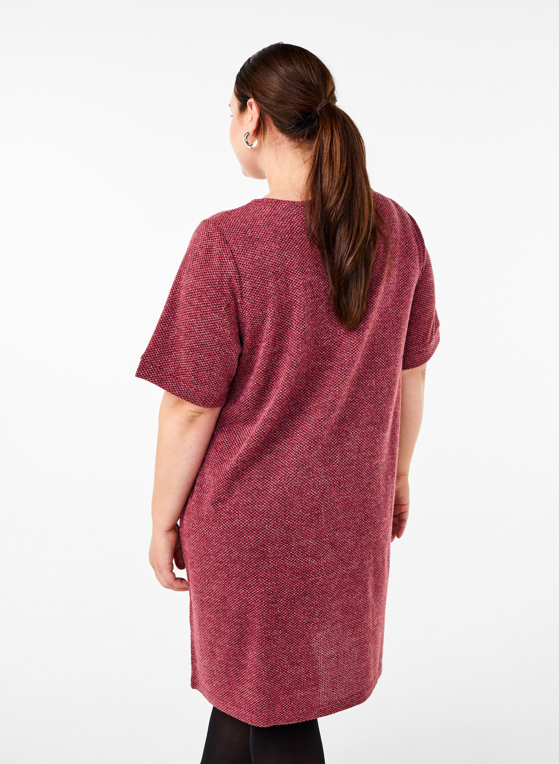 ZizziT-shirtjurk met korte mouwen, Dry Rose, Model image number 1