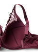 Gewatteerde kanten beha met beugel, Rood, Packshot image number 3
