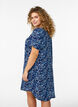 Jurk met print en korte mouwen, Blauw, Model image number 2