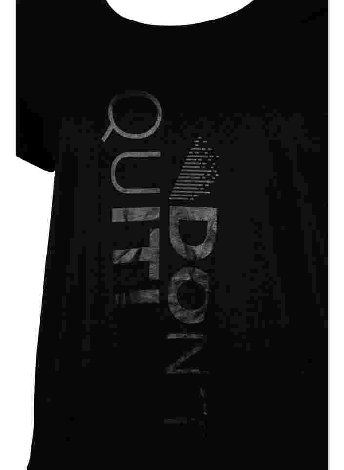 T-shirt de sport avec imprimé, Black Don't Quit , Packshot image number 2