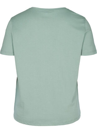 T-shirt en coton à manches courtes avec imprimé, Chinois Green SIMPLE, Packshot image number 1