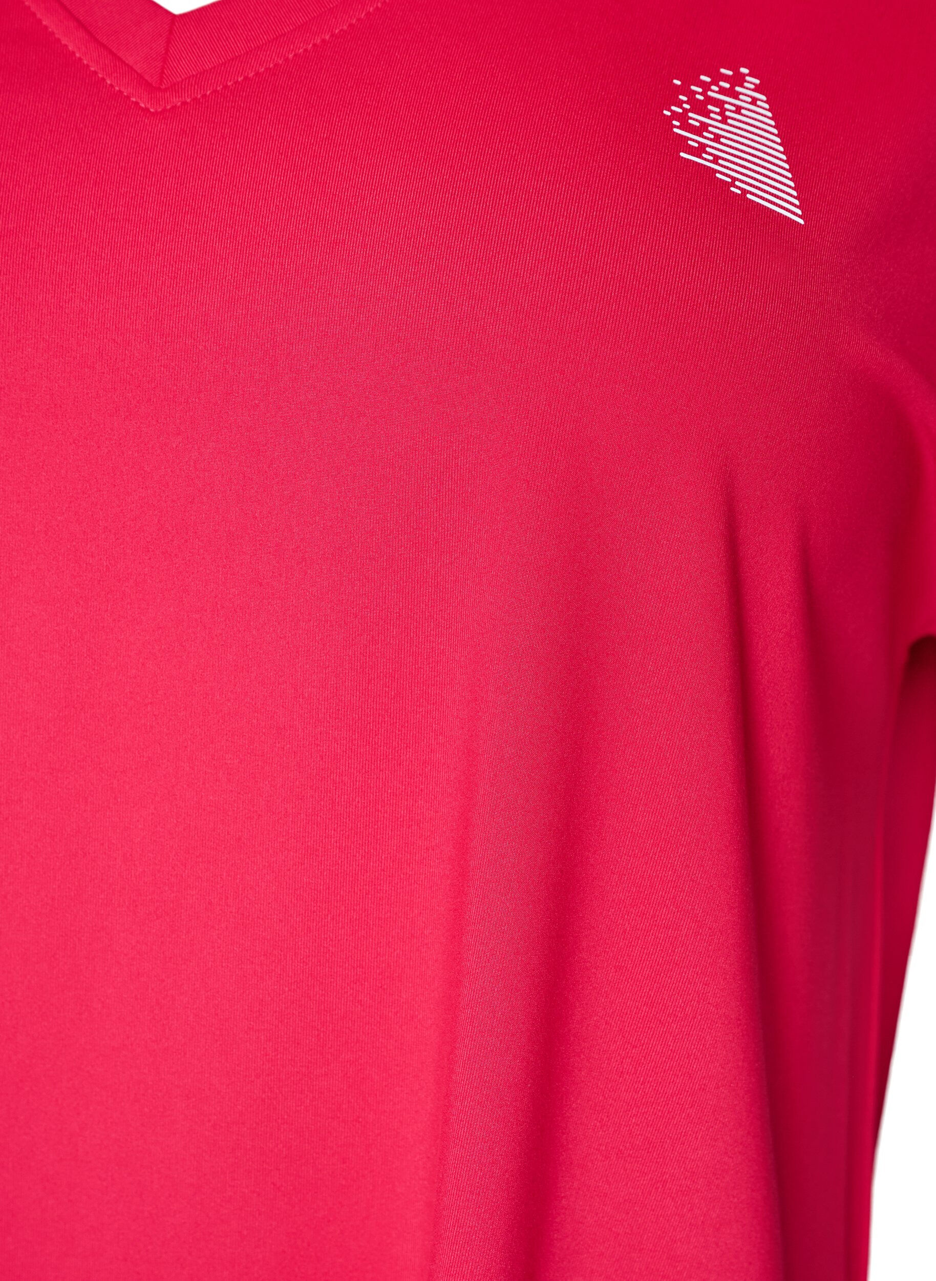 ZizziT-shirt d&rsquo;entra&icirc;nement ample avec col en V, Rose, Packshot image number 2