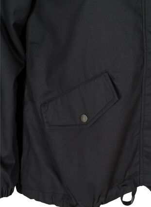 Veste courte avec capuche et poches, Black, Packshot image number 3