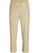 Pyjamabroek in zachte jersey met hoge taille en fruitprint, Geel, Packshot image number 0