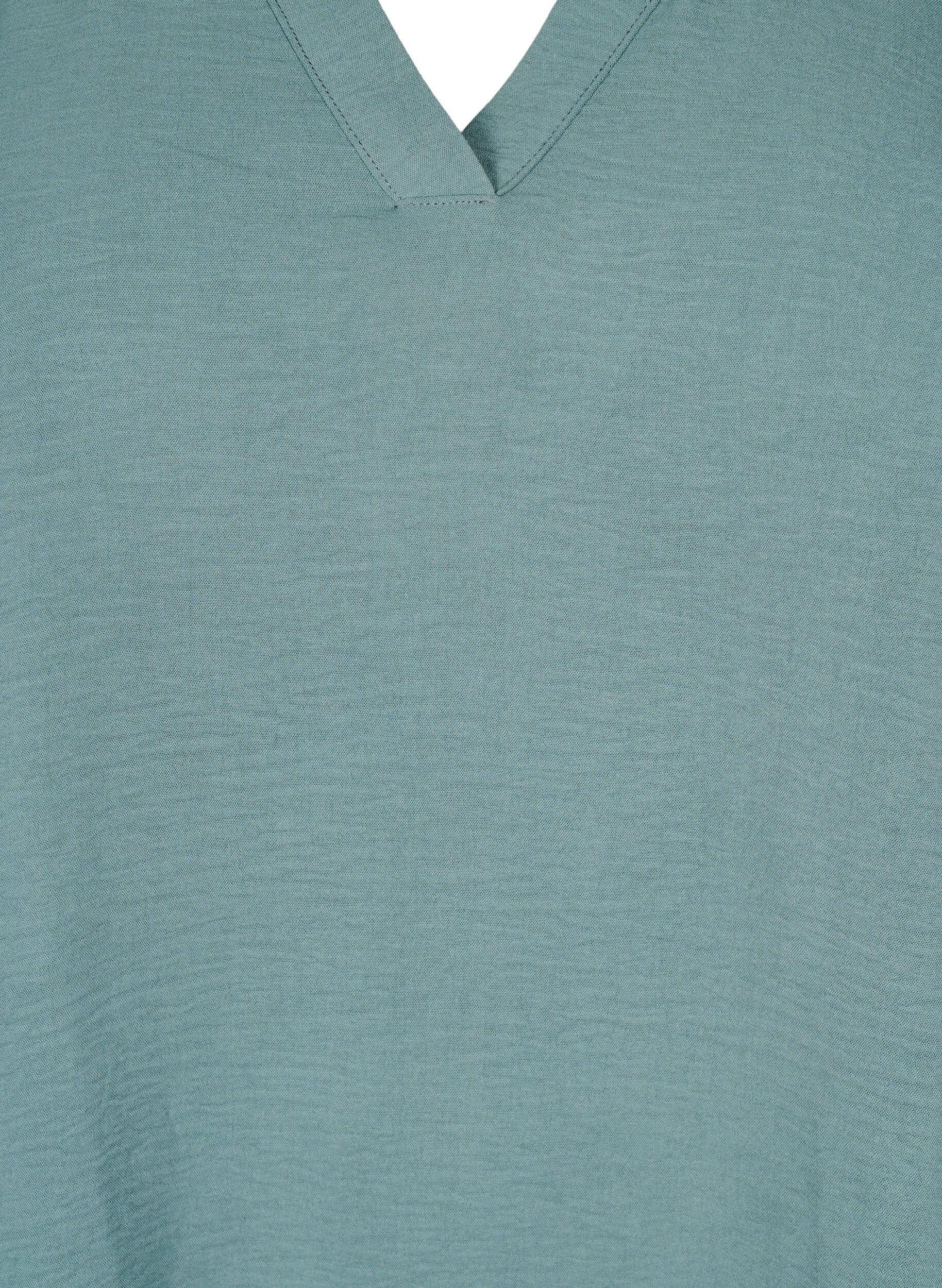 ZizziBlouse met 3/4 mouwen, Groen, Packshot image number 2