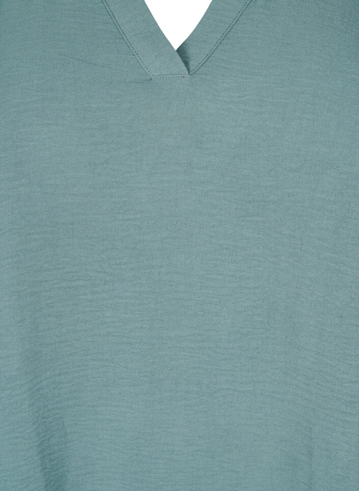 Blouse met 3/4 mouwen, Groen, Packshot image number 2