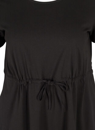 Tunique en coton à manches courtes, Black, Packshot image number 2
