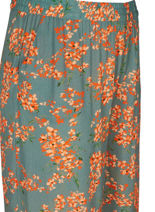 Pantalon-culotte ample en viscose, Balsam Green Flower, Packshot image number 2