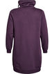 FLASH - Robe sweat-shirt courte &agrave; col montant et poches, Violet, Packshot image number 1