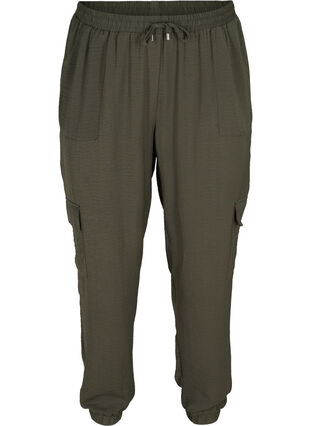 Pantalon ample avec de grandes poches, Black Olive, Packshot image number 0