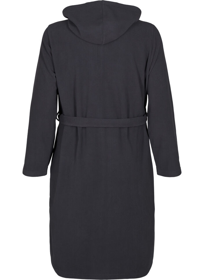 Peignoir avec fermeture éclair et capuche, Gris anthracite, Packshot image number 1