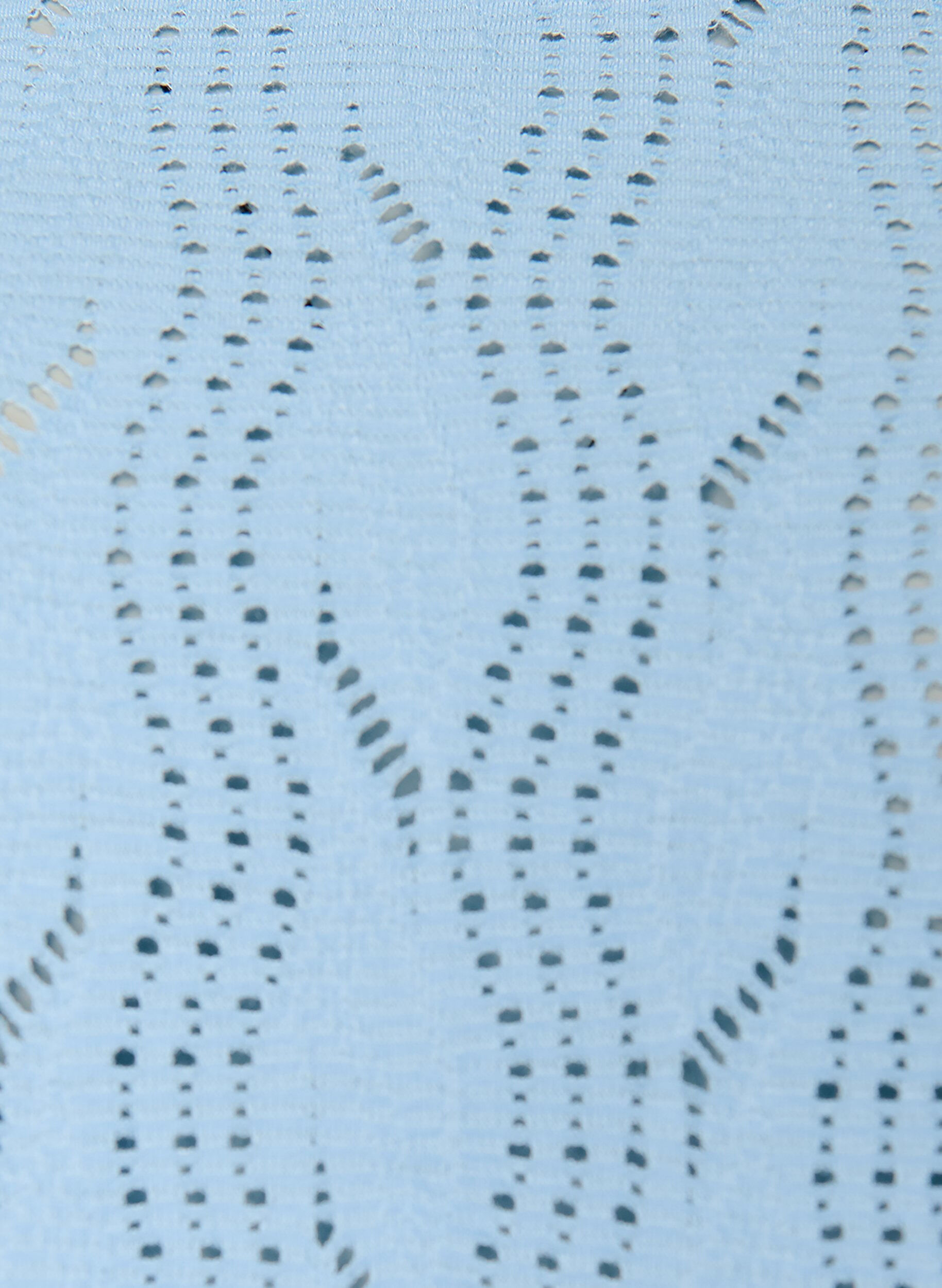 Zizzi Robe courte en jersey avec broderie ajour&eacute;e, Bleu Clair, Packshot image number 2