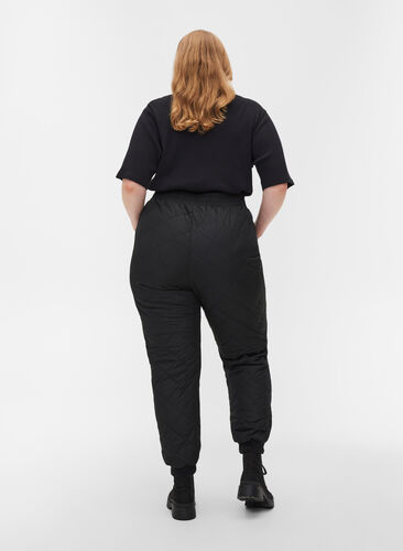 Pantalon thermique matelassé avec poches, Black, Model image number 1