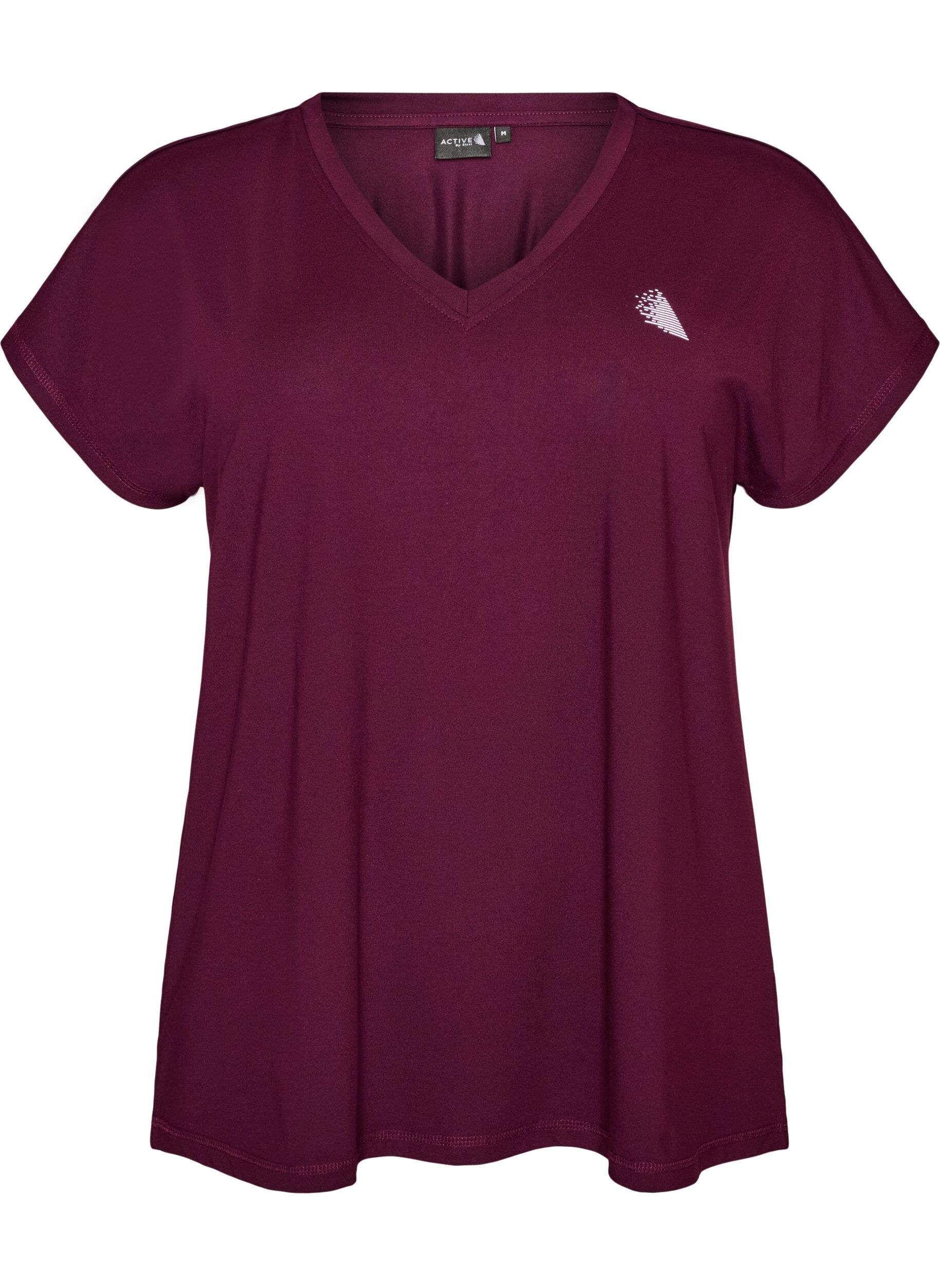 Losvallend trainings-T-shirt met V-hals