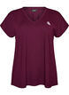 Loose training t-shirt with V-neck, Violet, Packshot image number 0