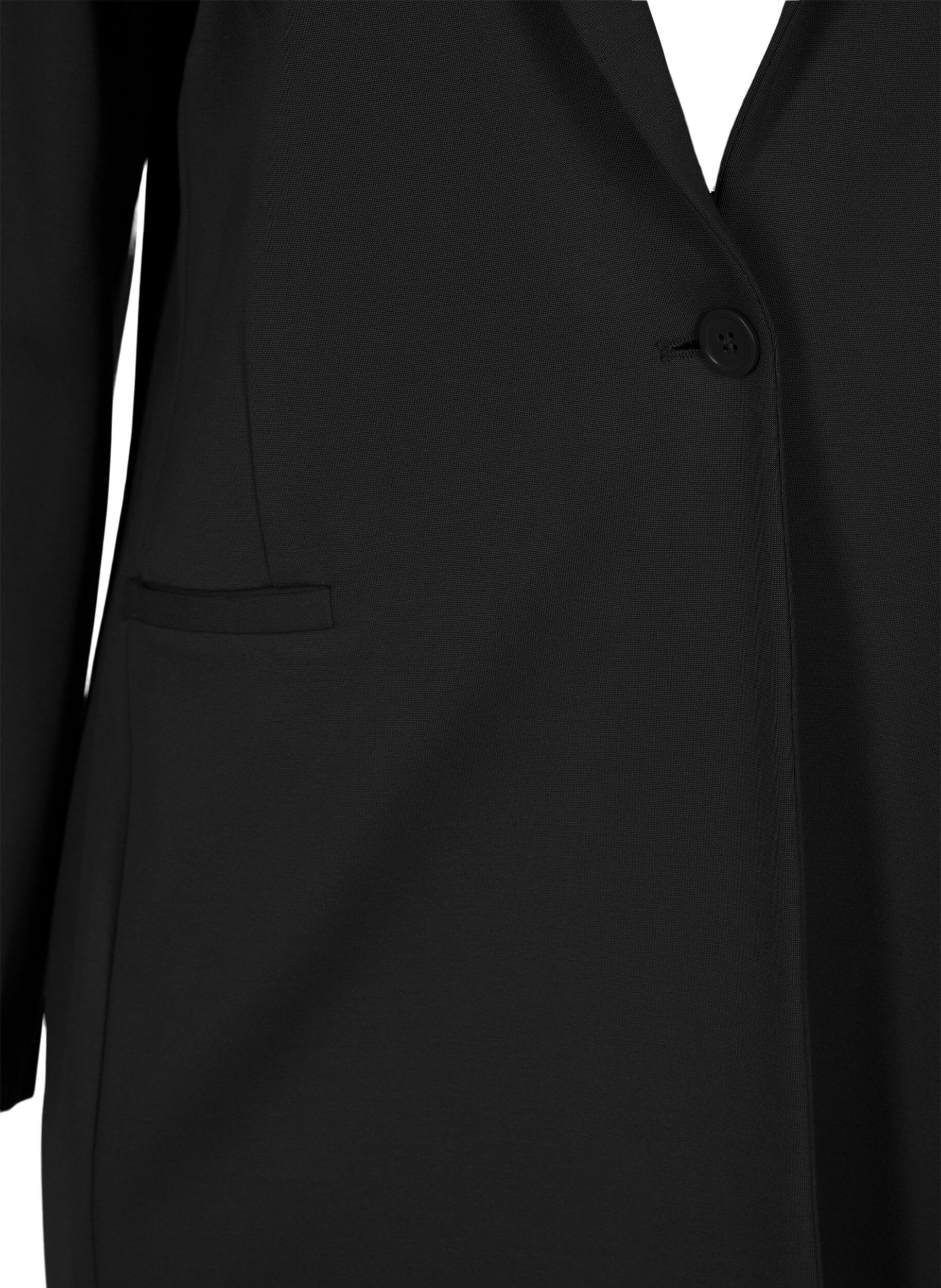 Zizzi Blazer long, Black, Packshot image number 3