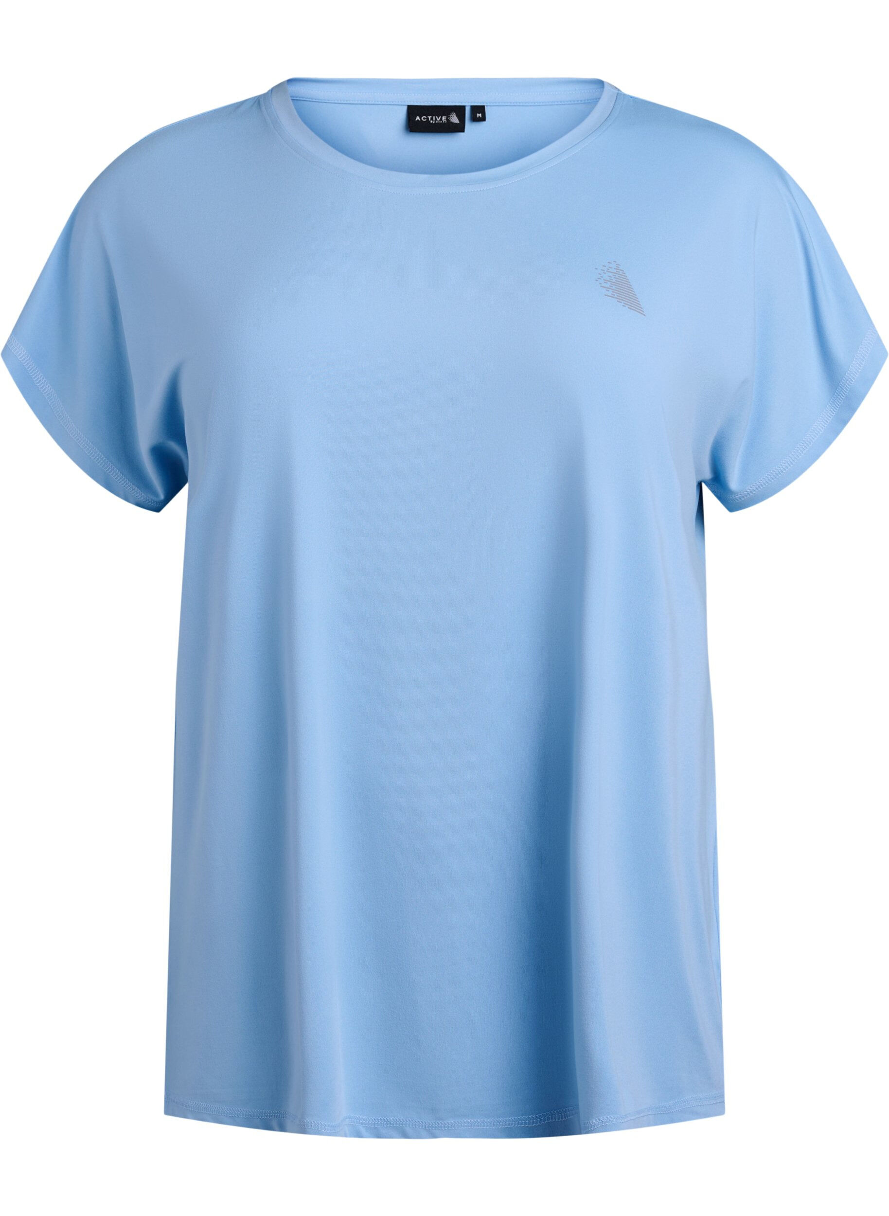 Zizzi T-shirt de sport uni, Bleu, Packshot image number 0