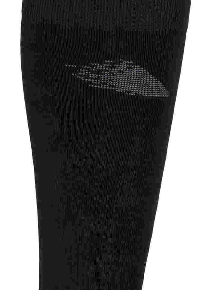 Chaussettes de soutien en coton, Black/Medium Grey, Packshot image number 2