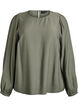 Viscose blouse met lange mouwen, Groen, Packshot image number 0