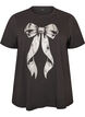 T-shirt en coton avec imprim&eacute; devant, Gris anthracite, Packshot image number 0