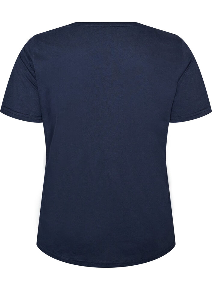 T-shirt avec motif, Bleu, Packshot image number 1