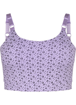 top soutien-gorge en coton avec bretelles réglables 2-pack, Purple Rose/Black, Packshot image number 2