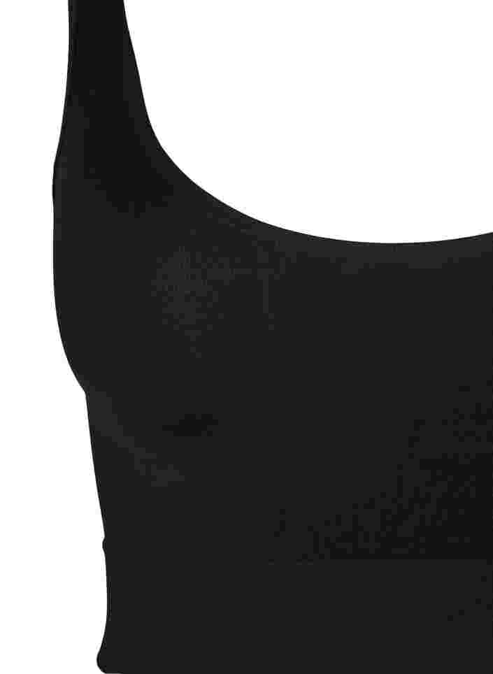 Soutien-gorge sans coutures avec encolure ronde, Black, Packshot image number 2