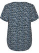 Blouse met korte mouwen en v-halslijn, Blauw, Packshot image number 1