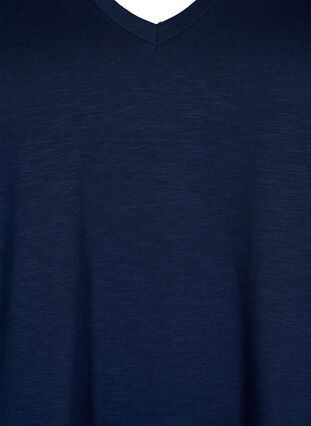 T-shirt basique à manches courtes et col en V, Navy Blazer, Packshot image number 2