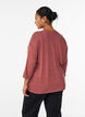 Jersey blouse met 3/4 mouwen, Rood, Model image number 2