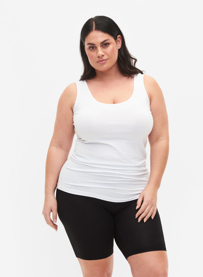 2-pack viscose fietsbroek, Zwart, Model image number 0