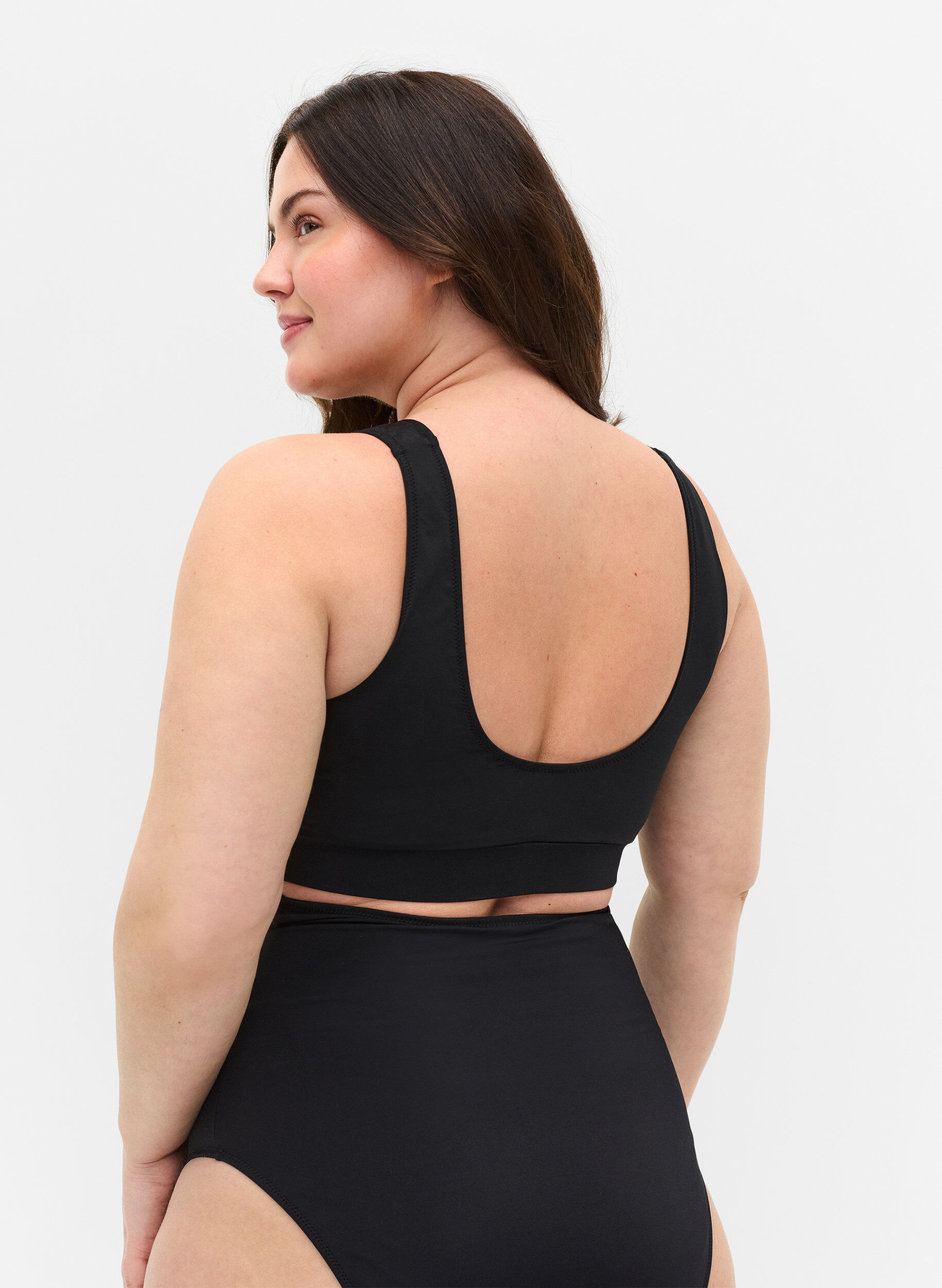 ZizziBikinitop met print en ronde hals, Black, Model image number 1