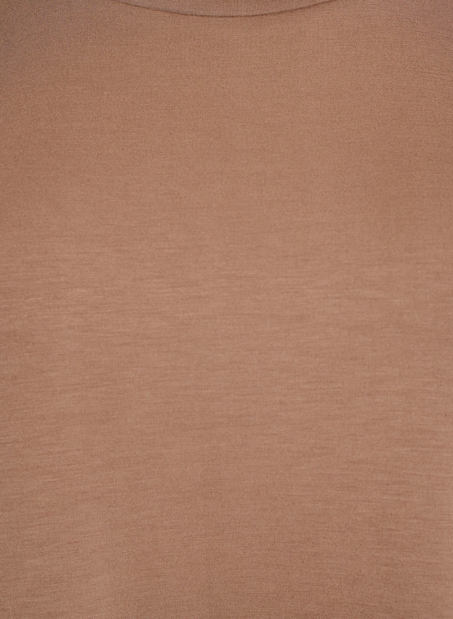 ZizziKorte loose-fit T-shirt in modalblend, Bruin, Packshot image number 2