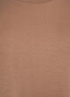 T-shirt court coupe ample en mélange de modal, Marron, Packshot image number 2