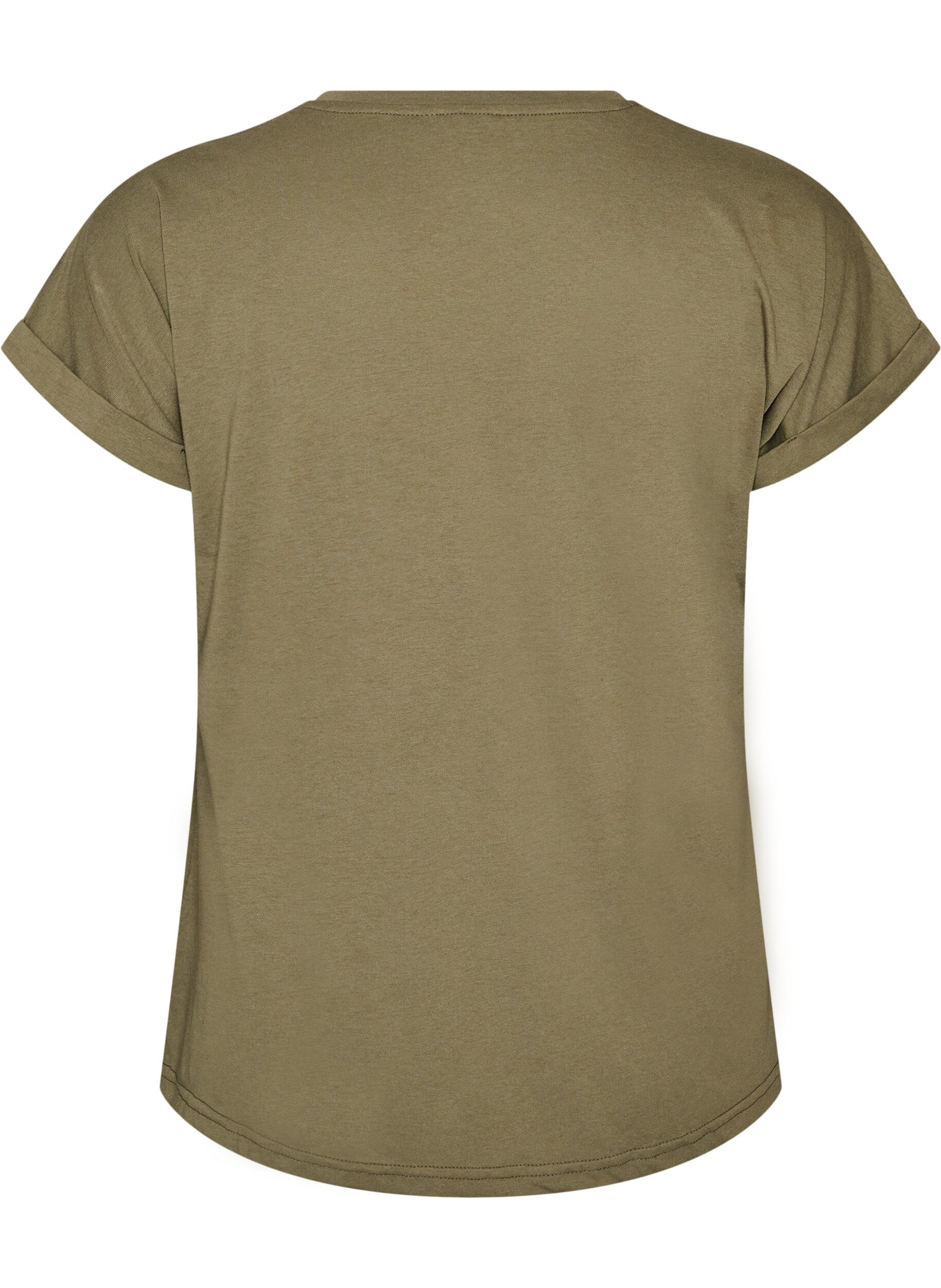 ZizziT-shirt avec imprim&eacute; d&eacute;coratif sur le devant, Vert, Packshot image number 1