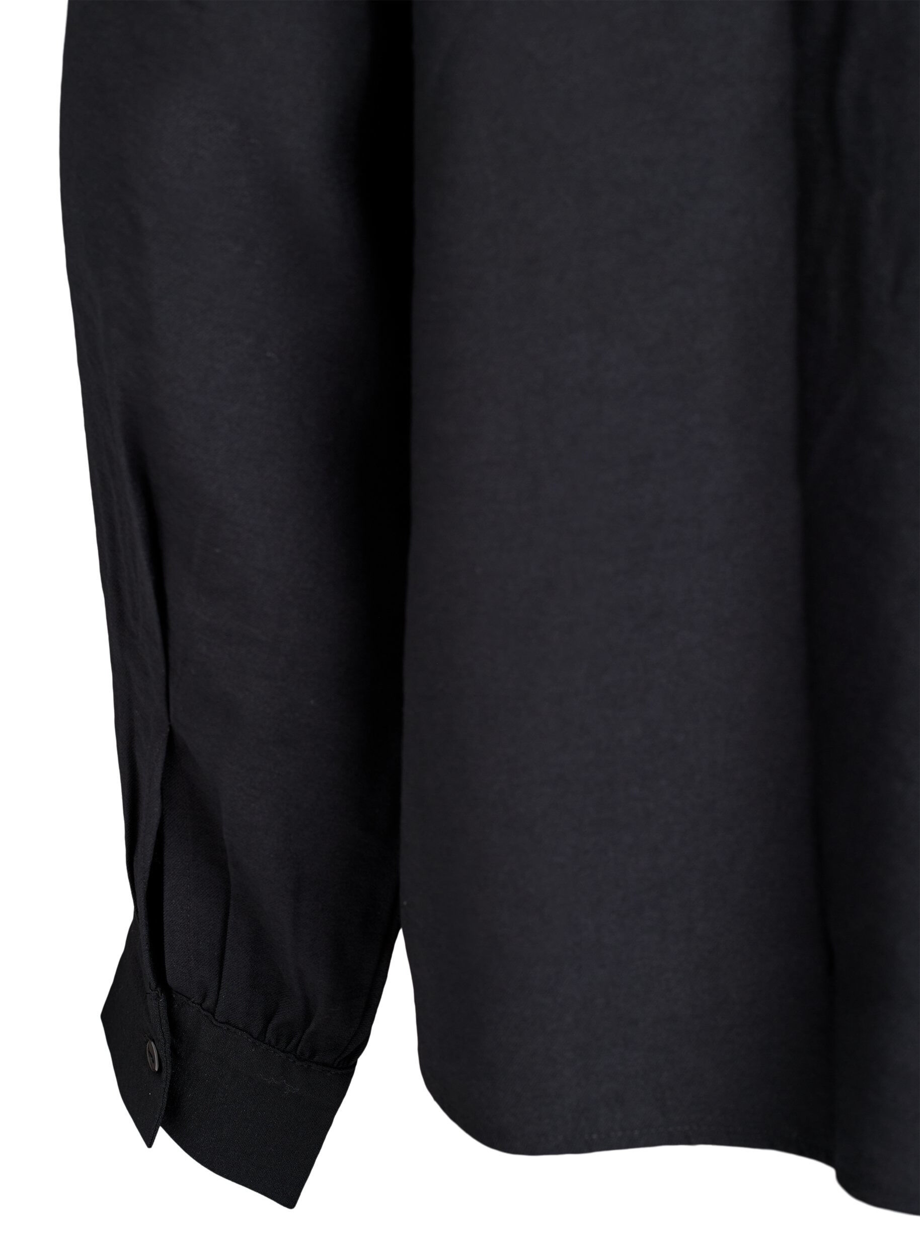 ZizziBlouse met knoopdetail op de rug, Zwart, Packshot image number 3