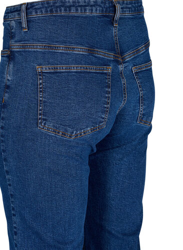Jean taille haute Gemma avec coupe droite, Dark blue, Packshot image number 3