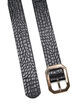 Ceinture en faux cuir avec motif croco, Black w. Gold Buckle, Packshot image number 1